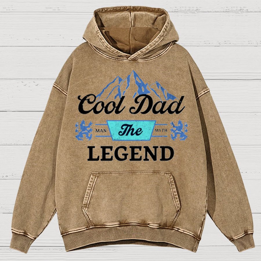 Cool Dad The Legend Vintage Distressed Hoodie