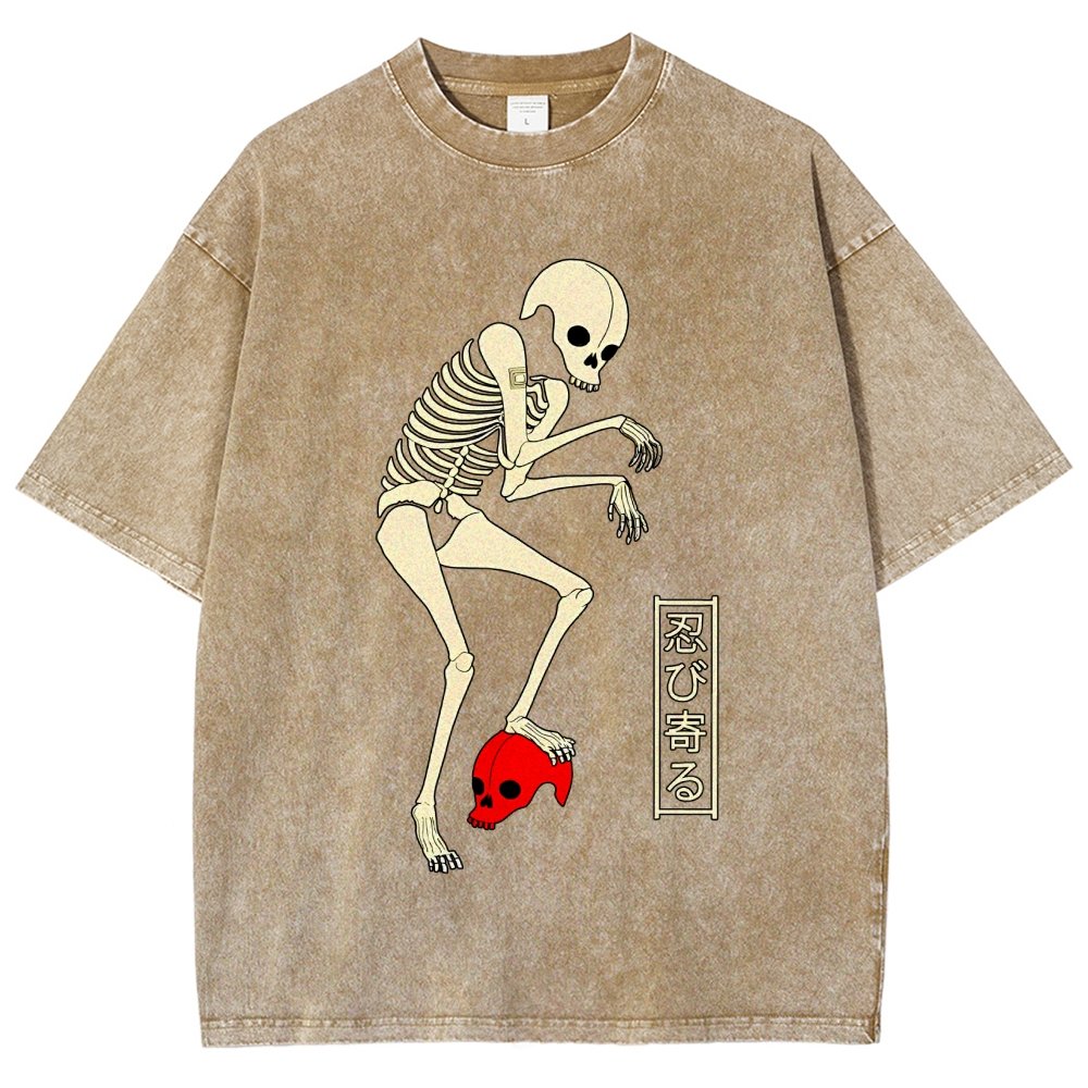 Creep Skull Vintage Distressed T-shirt