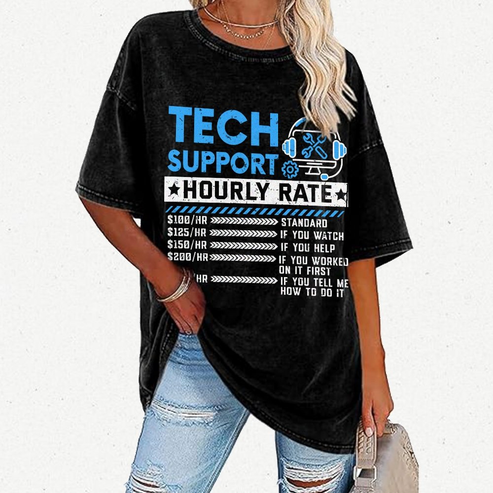 Tech Support Vintage Distressed T-shirt