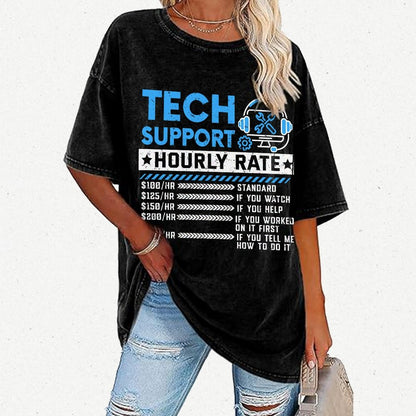 Tech Support Vintage Distressed T-shirt