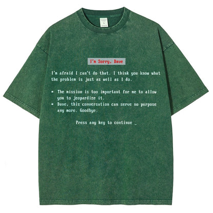 Blue Screen of AI Vintage Distressed T-shirt