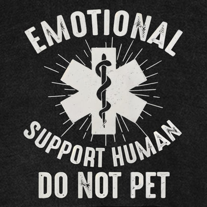 Emotional Support Human Vintage Distressed Hoodie
