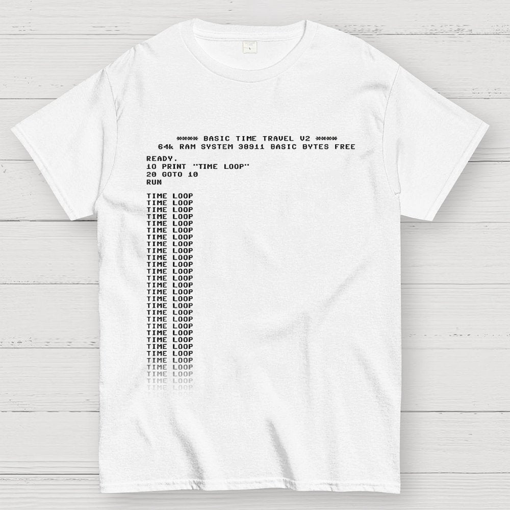 BASIC Time Travel Geek T-Shirt