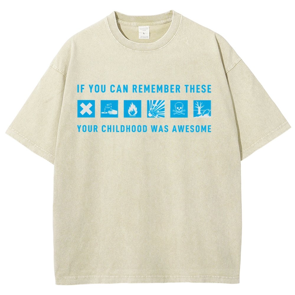 If You Can Remember These Your Childhood Was Awesome Vintage Distressed T-shirt