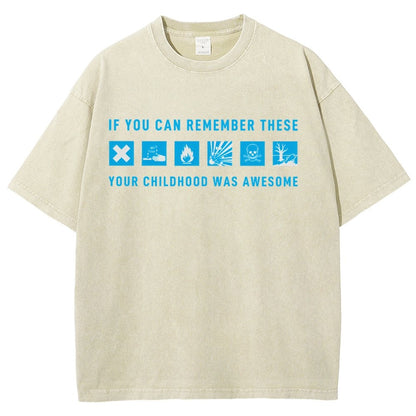 If You Can Remember These Your Childhood Was Awesome Vintage Distressed T-shirt