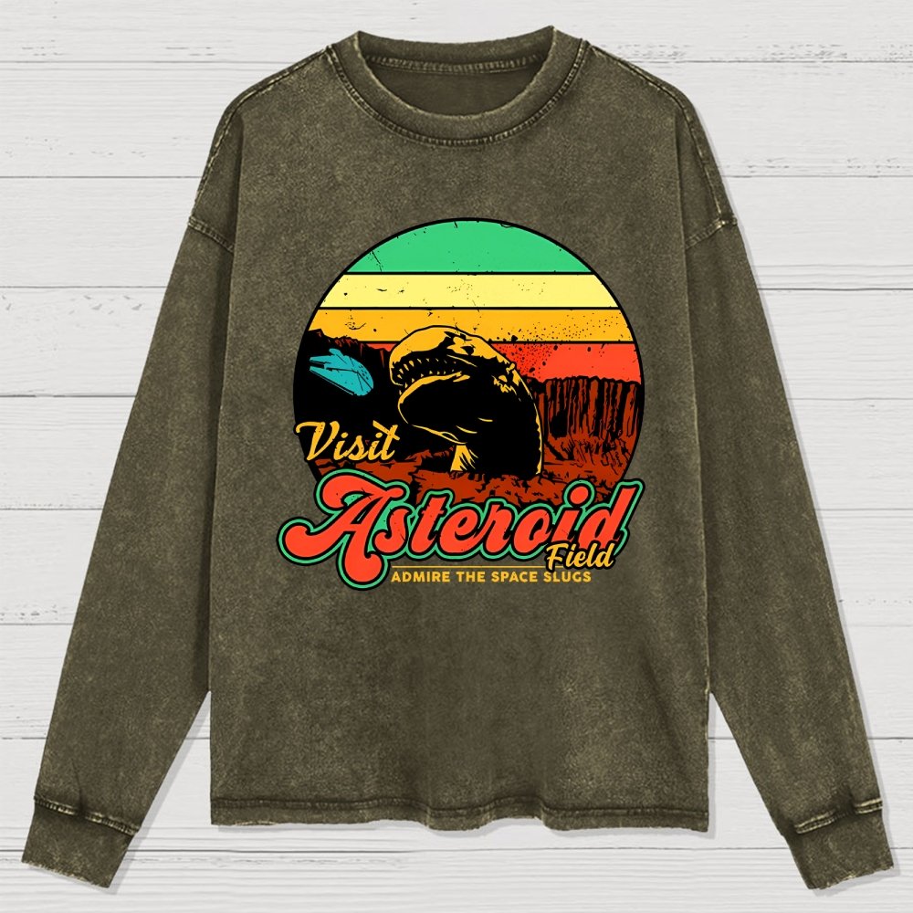 Visit the Asteroid Field Washed Long Sleeve Tee