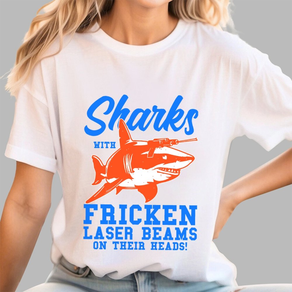 Sharks with Laser beams Geek T-Shirt
