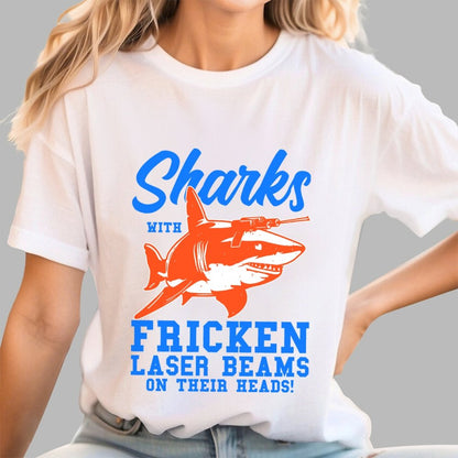 Sharks with Laser beams Geek T-Shirt