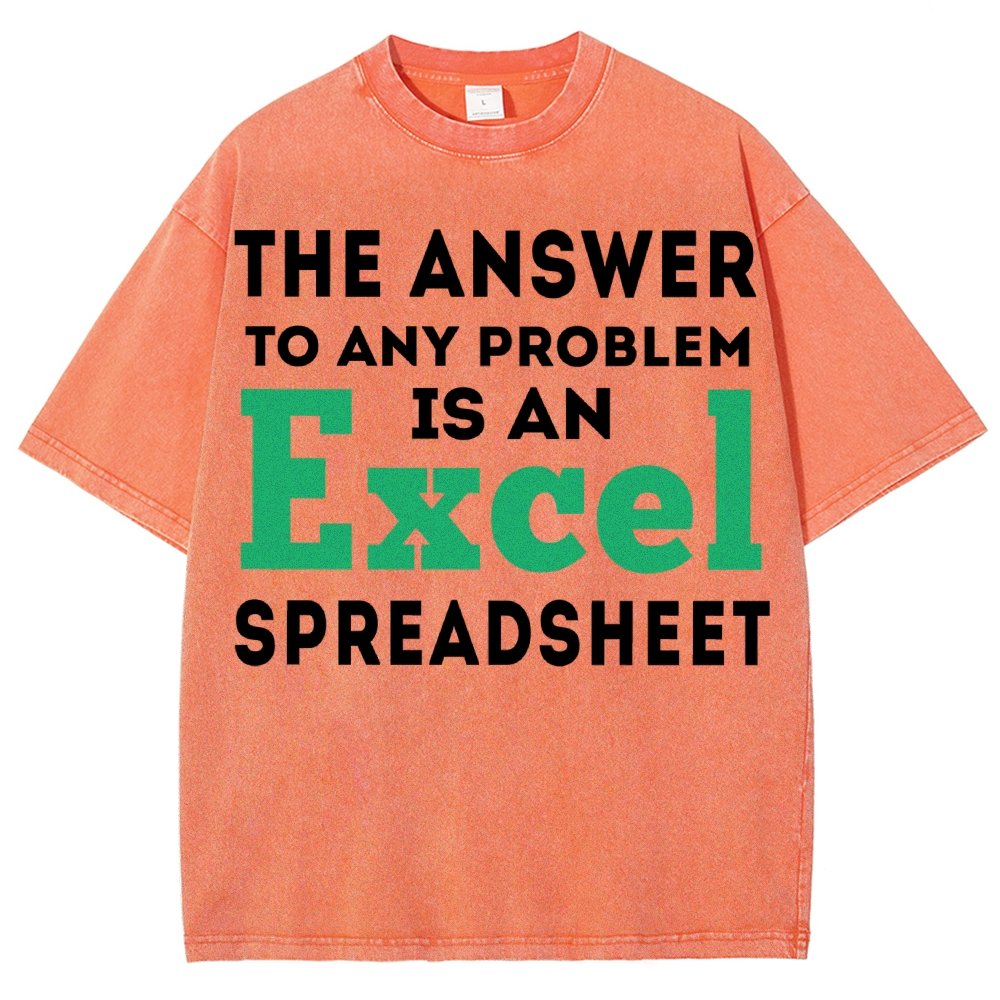 The Answer To Any Problem Is An Excel Spreadsheet Vintage Distressed T-shirt