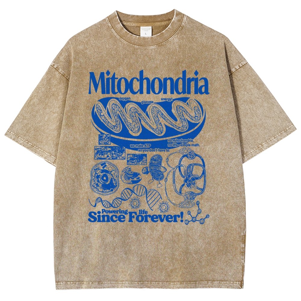 Mitochondria Vintage Science Vintage Distressed T-shirt