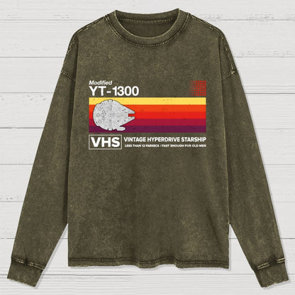 Vintage Hyperdrive Starship Washed Long Sleeve Tee