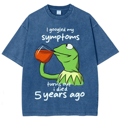 Goolged Symptoms Vintage Distressed T-shirt