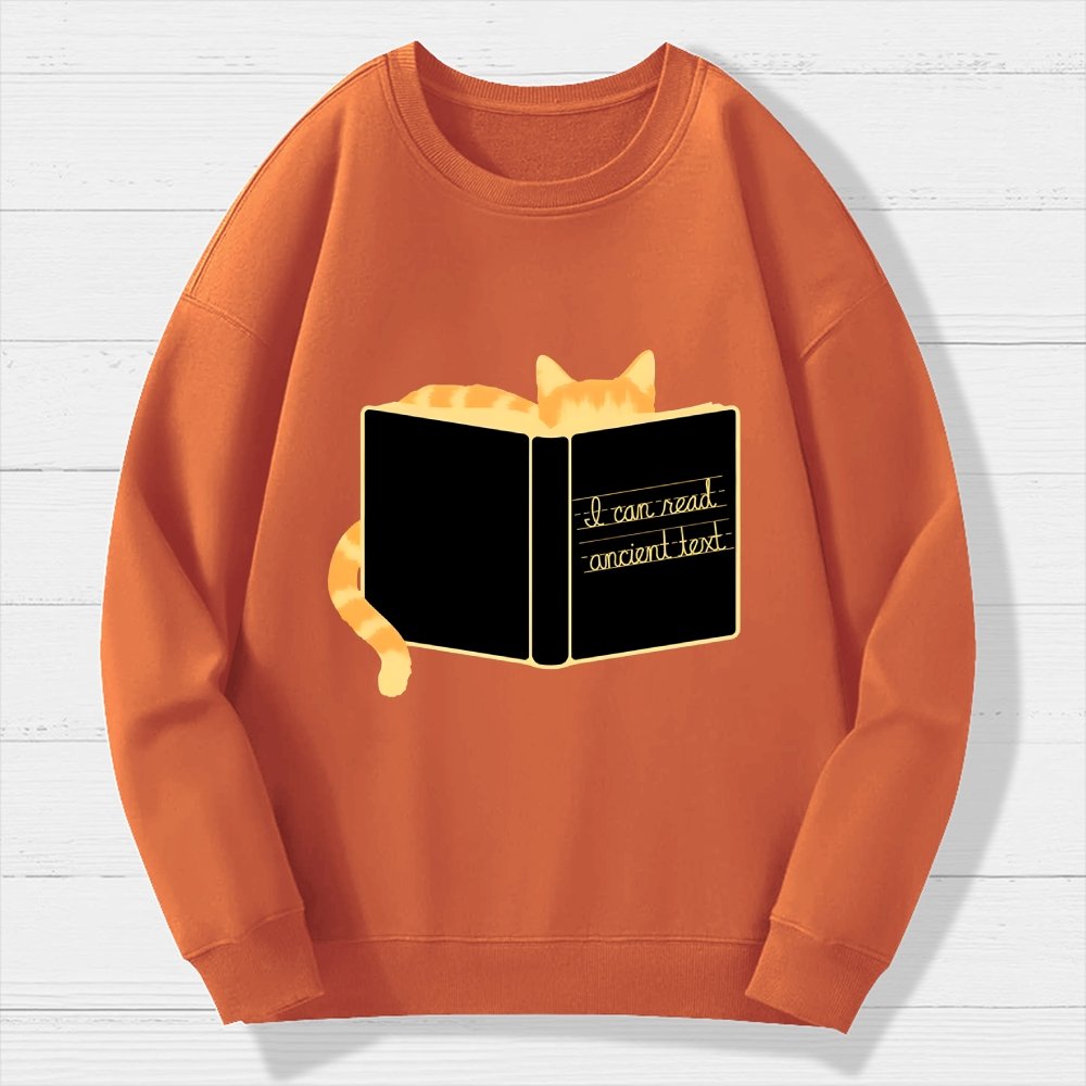 Ancient Text Geek Cotton Sweatshirt