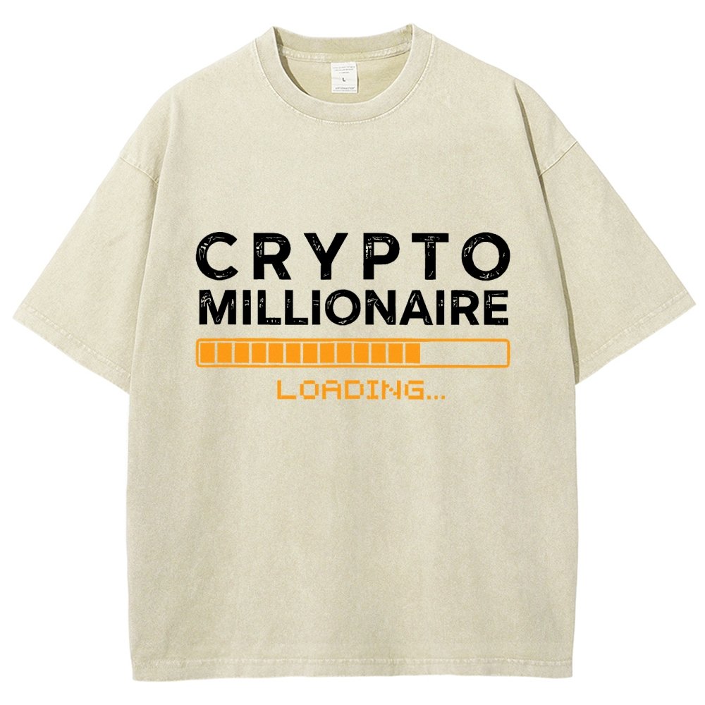 Crypto Millionaire Loading Vintage Distressed T-shirt