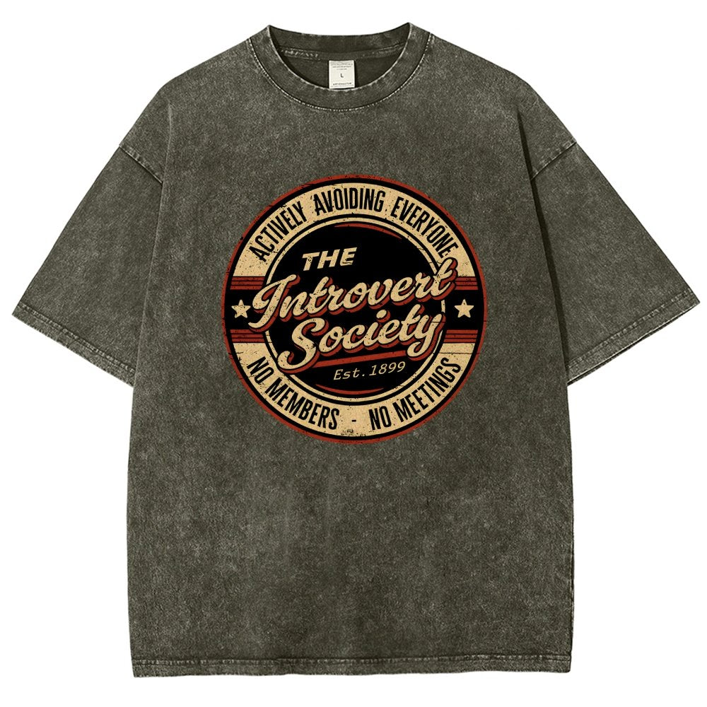 The Introvert Society Vintage Distressed T-shirt