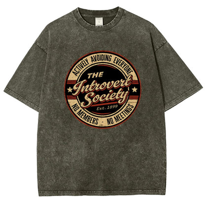 The Introvert Society Vintage Distressed T-shirt