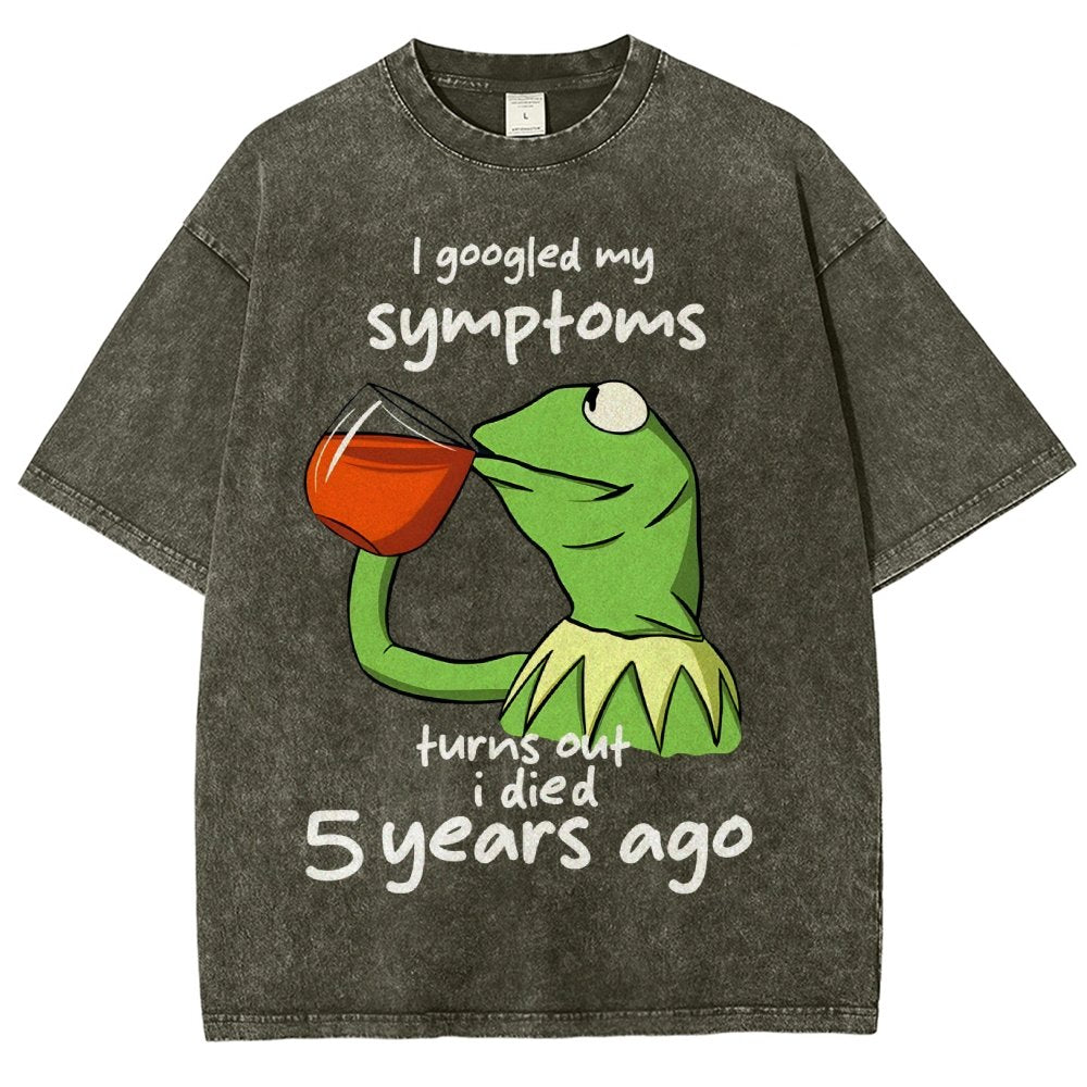 Goolged Symptoms Vintage Distressed T-shirt