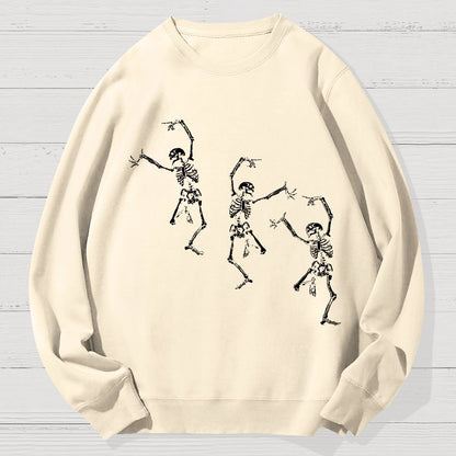Skeleton Dancing Halloween Geek Cotton Sweatshirt
