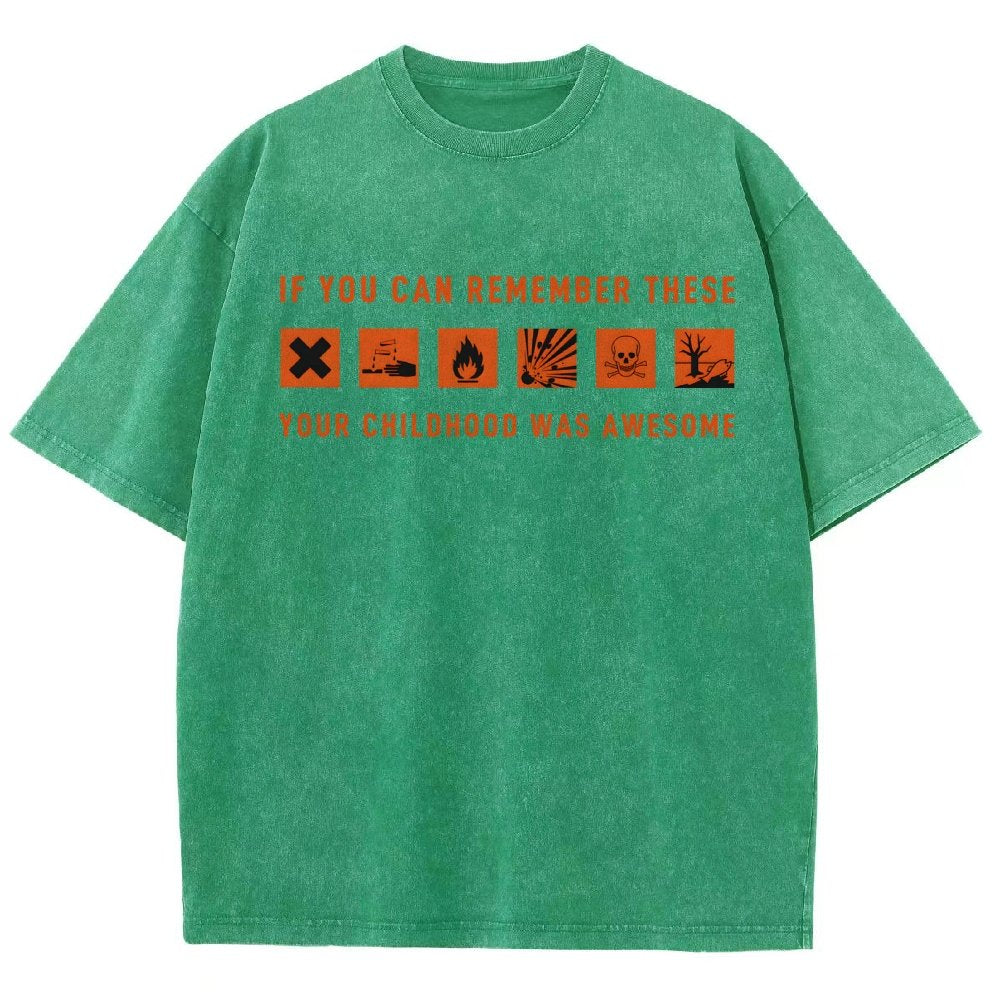If You Can Remember These Your Childhood Was Awesome Vintage Distressed T-shirt