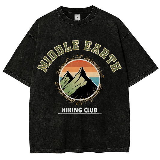 Middle Earth Hiking Club Vintage Distressed T-shirt