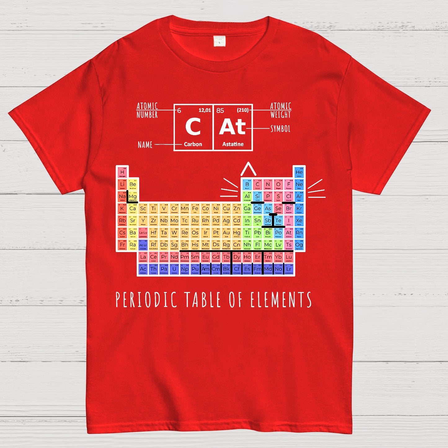Periodic Table Of Cats Geek T-Shirt