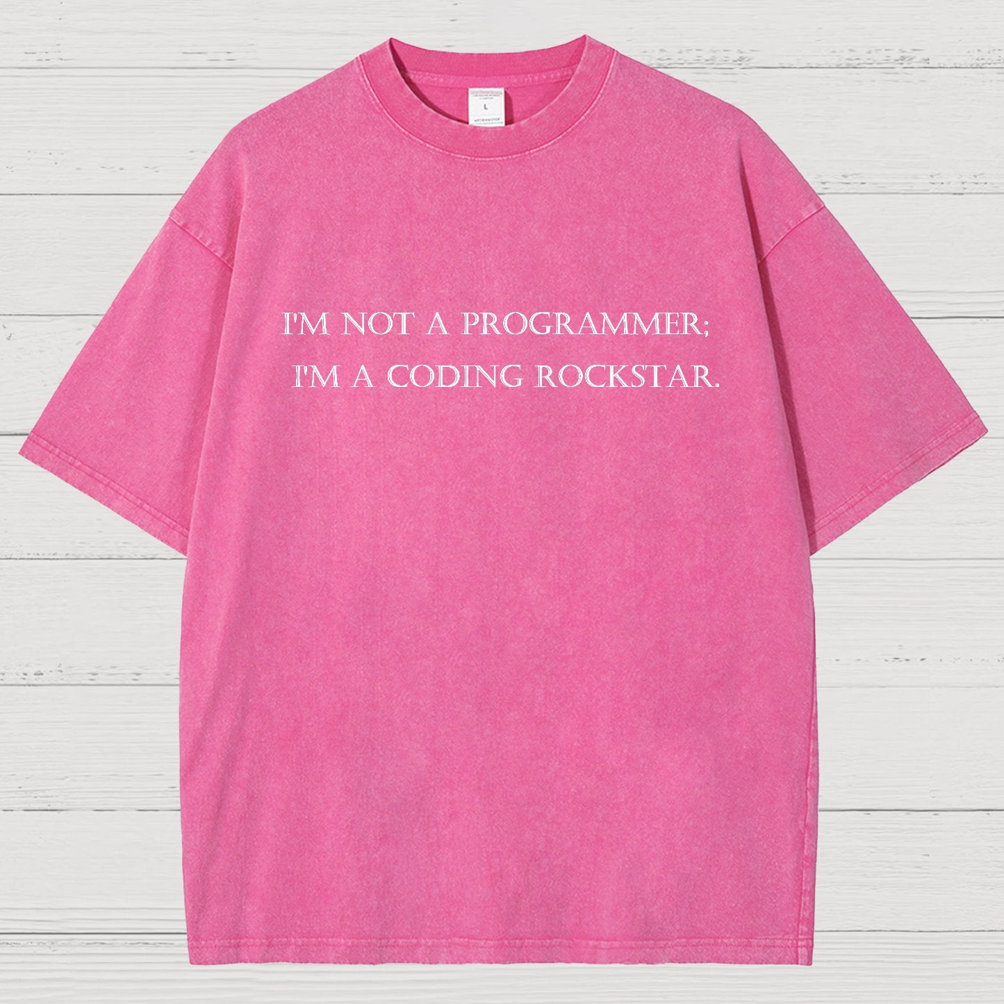 I'm Not A Programmer I'm A Coding Rockstar Nerd Vintage Distressed T-shirt