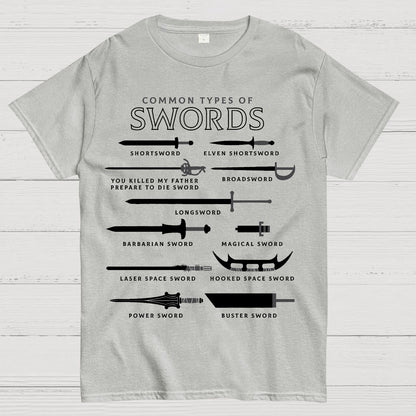 Common Types Of Swords Geek T-Shirt