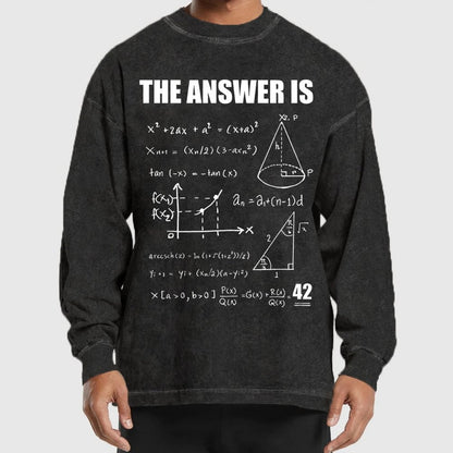 42 The Answer To Life The Universe Washed Long Sleeve Tee