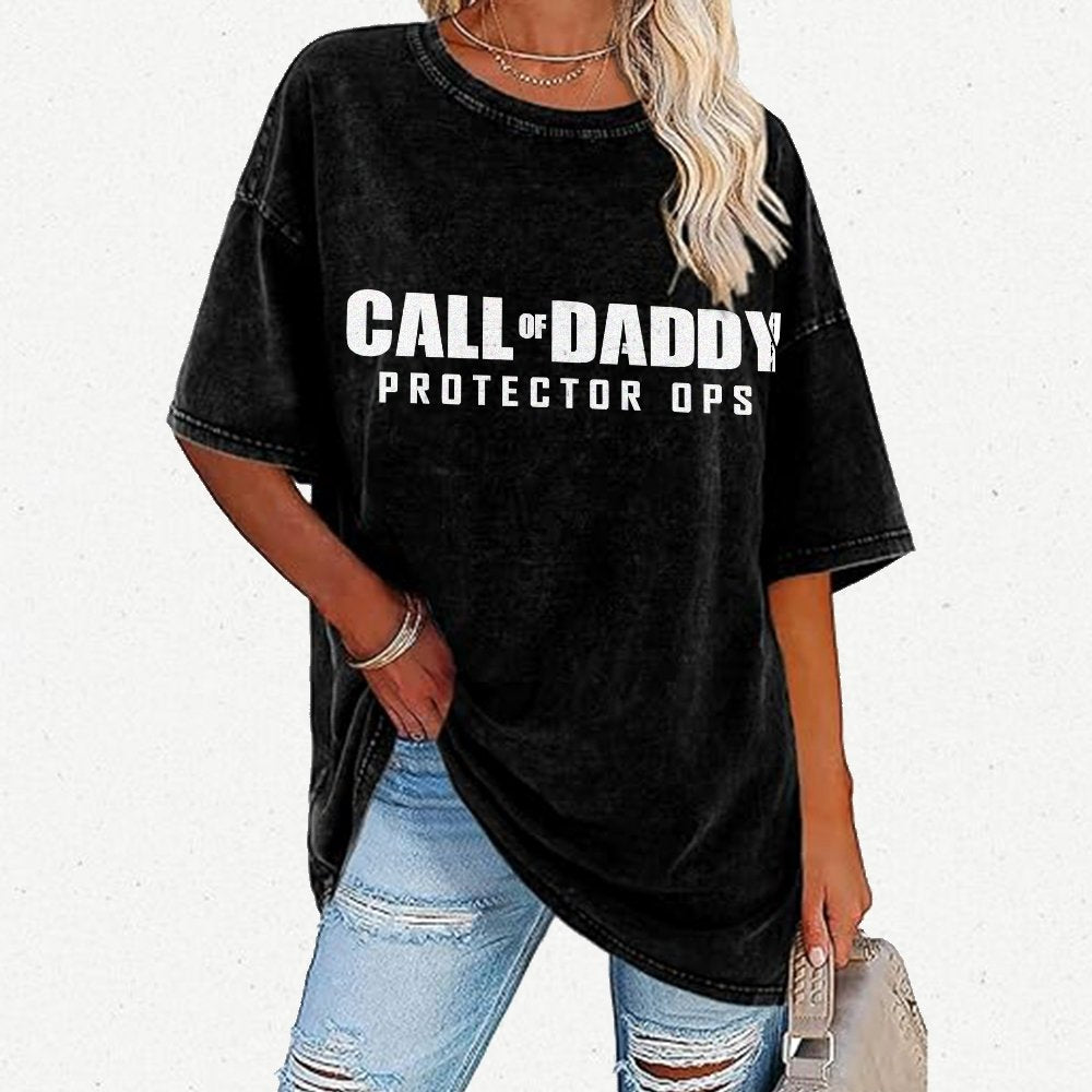 Gamer Dad Call of Daddy Vintage Distressed T-shirt