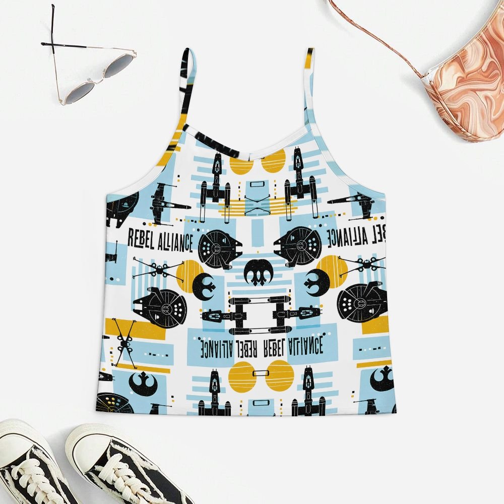 Print  Women's Geek Suspender Cami Set