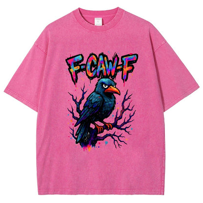 F-Caw-F Raven Vintage Distressed T-shirt