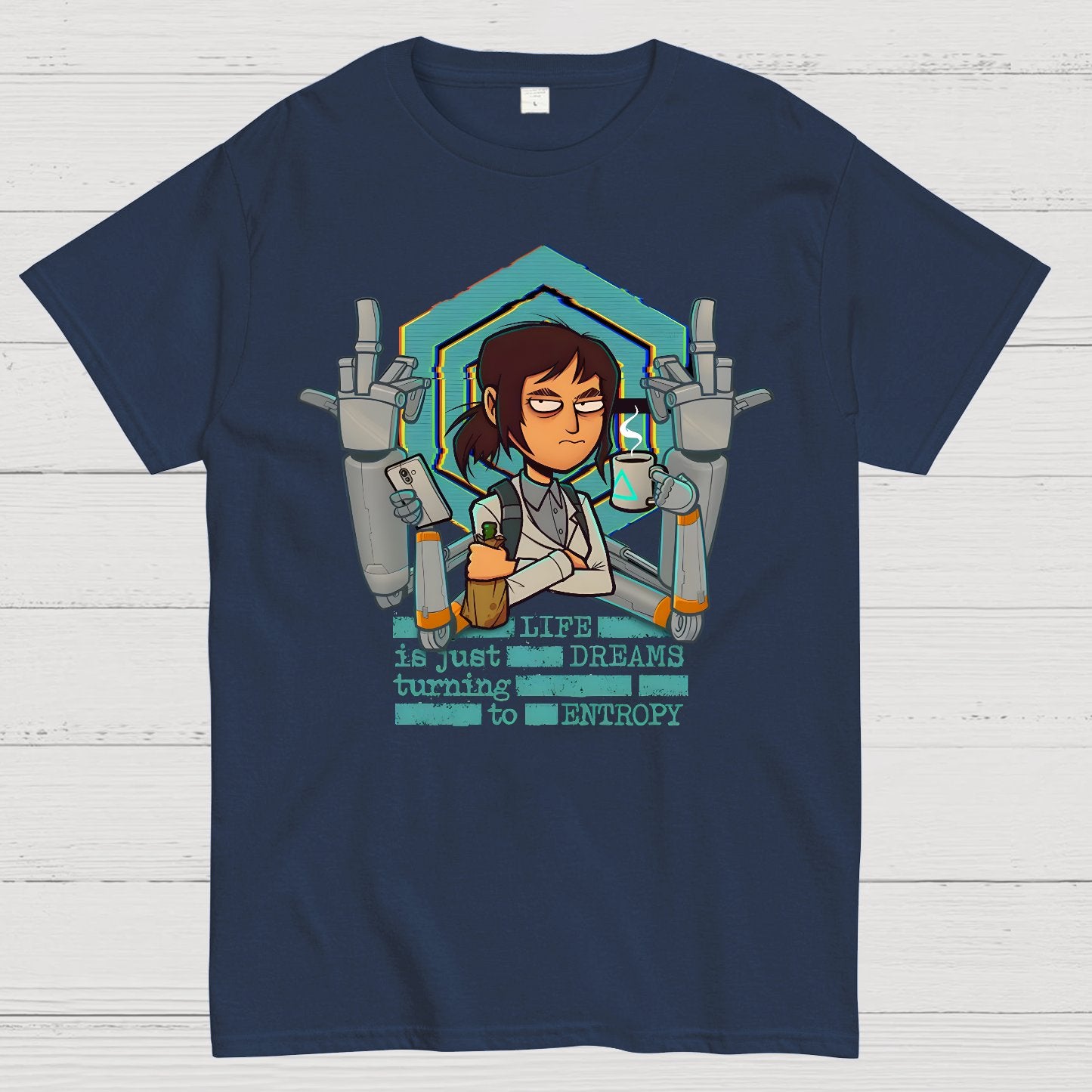 Life is Dreams Turning to Entropy Job Inside Conspiracy Geek T-Shirt