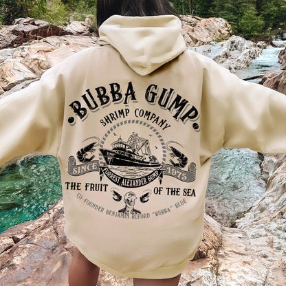 The Fruit Of The Sea Printed Back Unisex Cotton Hoodie