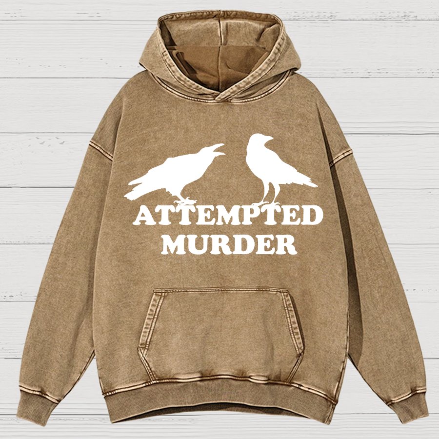 Attempted Murder Vintage Distressed Hoodie
