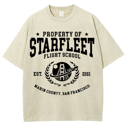 Academy Flight School Vintage Distressed T-shirt