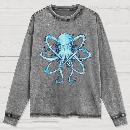 Atomic Octopus Washed Long Sleeve Tee