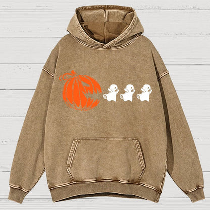 Funny Halloween Ghost Vintage Distressed Hoodie