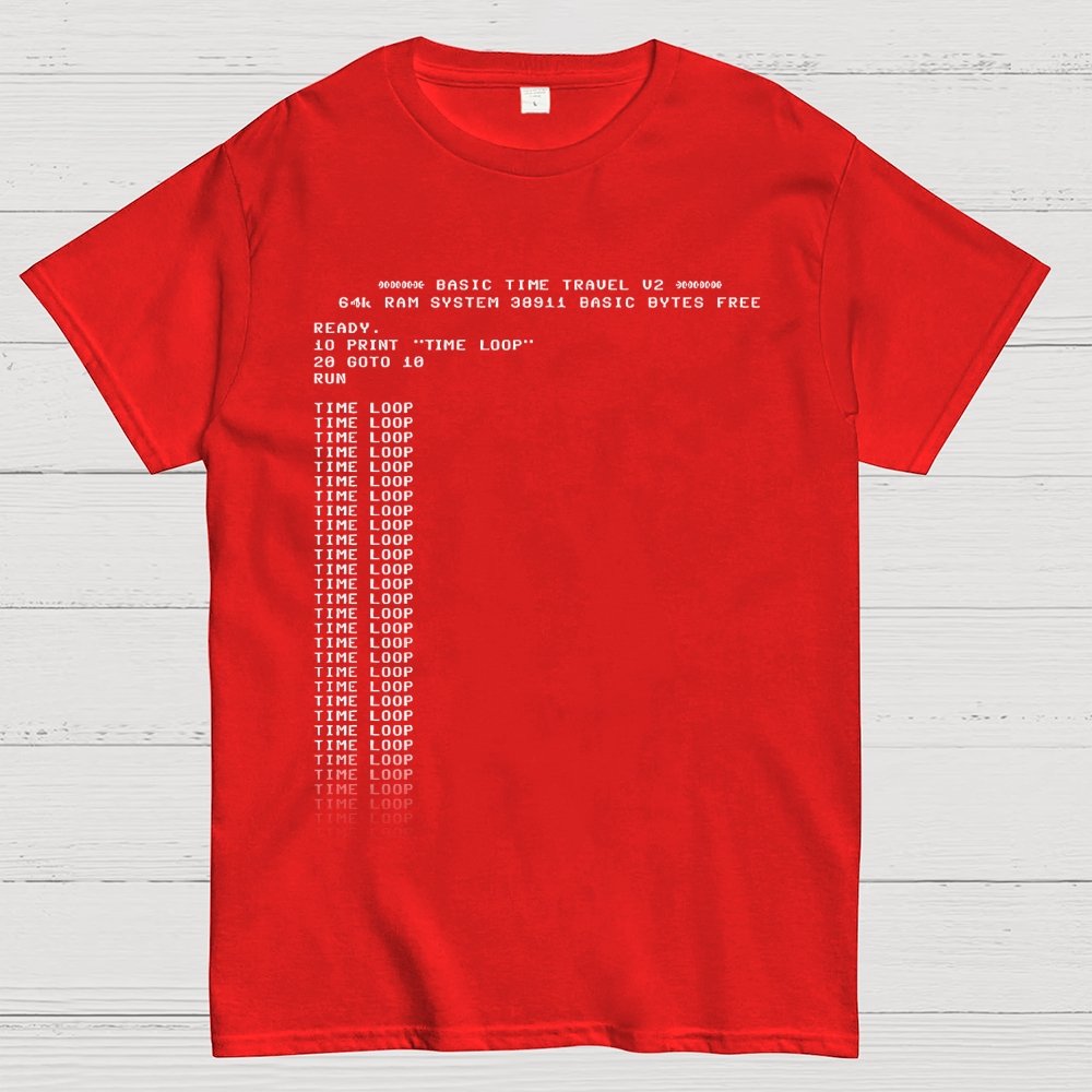 BASIC Time Travel Geek T-Shirt