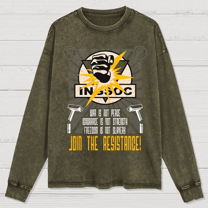 Join The Rebellion Washed Long Sleeve Tee