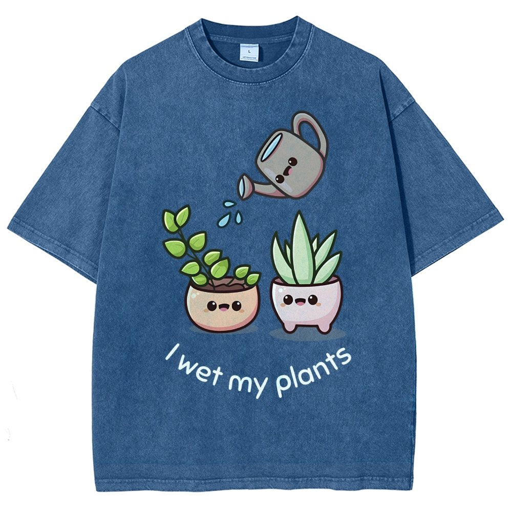 Wet My Plants Vintage Distressed T-shirt