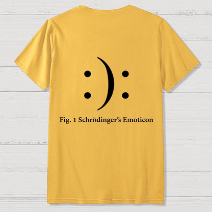 Schrodinger's Emoticon Front And Back Printing Geek T-Shirt