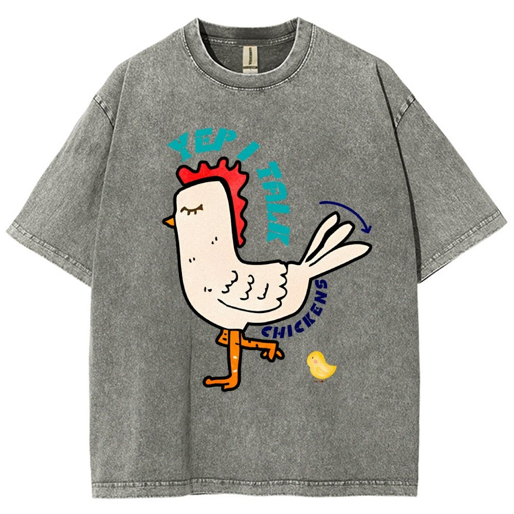 Best Yep I Talk To Chickens Vintage Distressed T-shirt