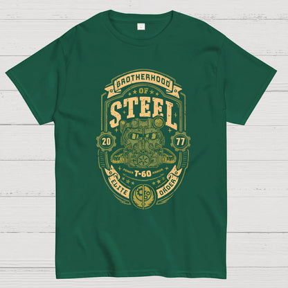 Knight of Steel T-60 distressed.png Geeky T-Shirt