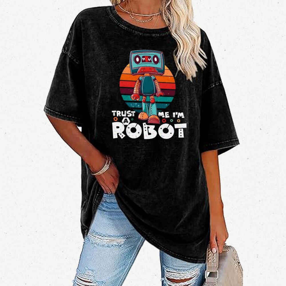 Trust Me I'm A Robot Vintage Distressed T-shirt