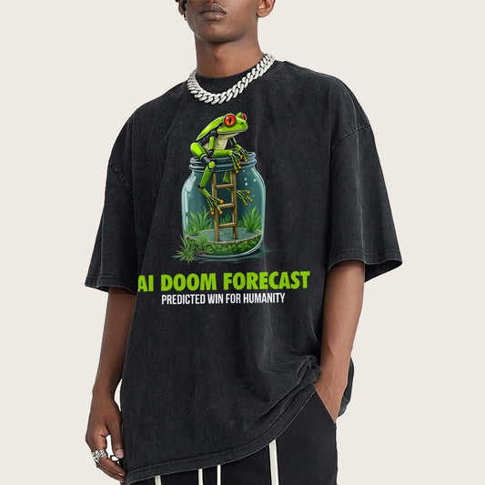 Doom Predicted Win for Humanity Vintage Distressed T-shirt
