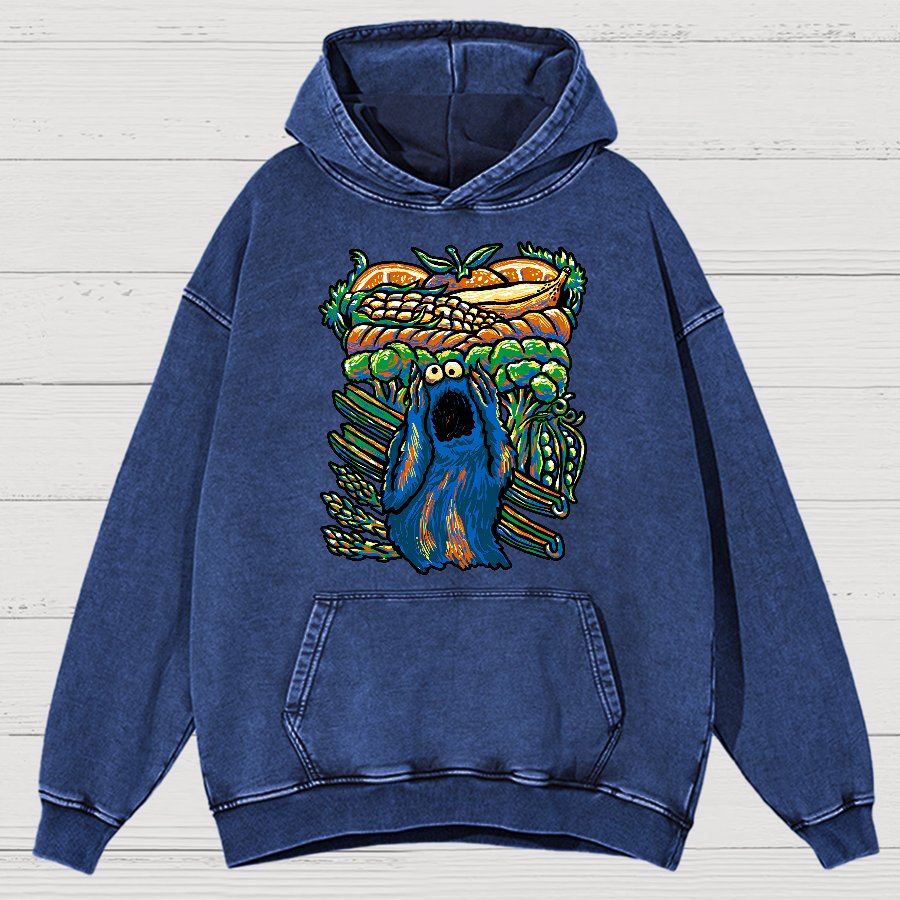 A Monstrous Scream Vintage Distressed Hoodie