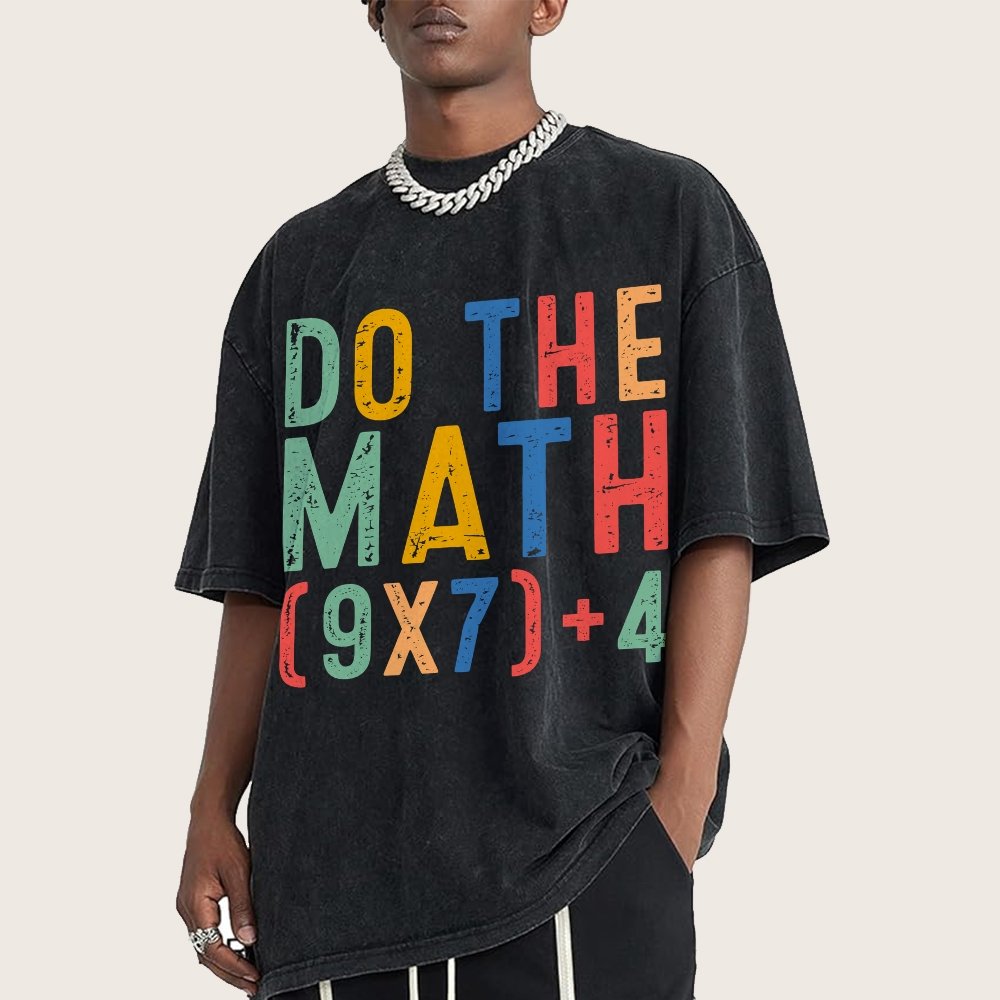 Do The Math 67 Meme Funny Six Seven Vintage Distressed T-shirt