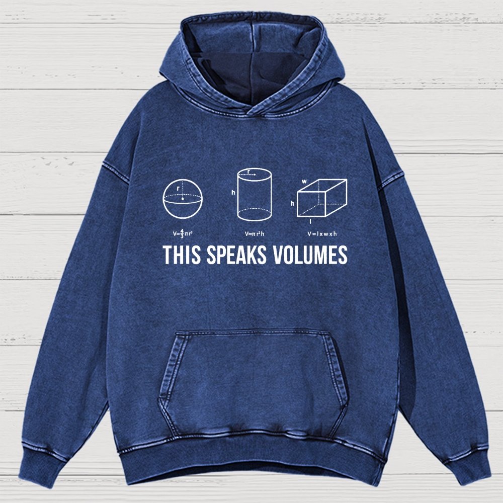 This Speaks Volumes Geometry Vintage Distressed Hoodie