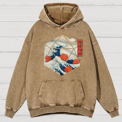 Fibonacci Wave Science Dice Vintage Distressed Hoodie