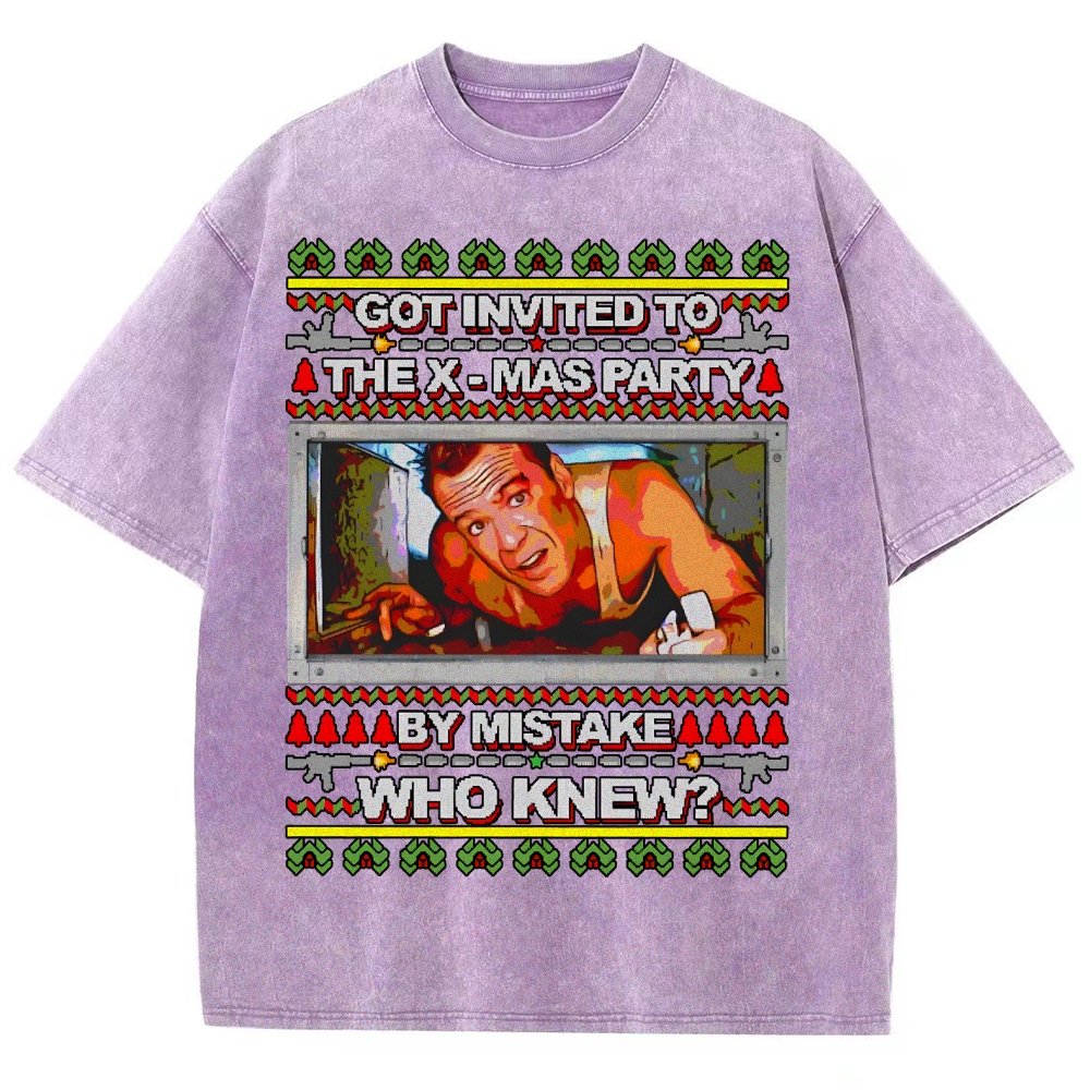 Got invited to the X-mas Party Vintage Distressed T-shirt